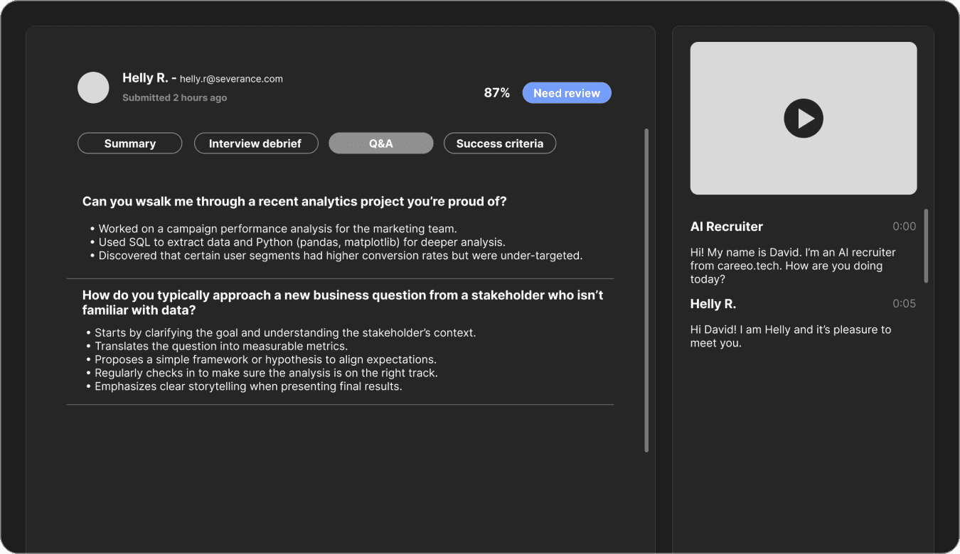 Recordings and summaries
