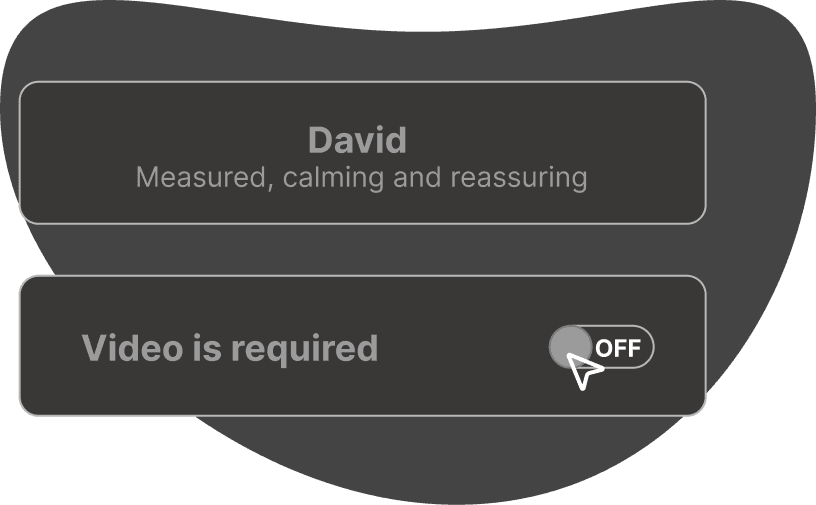 Flexible interview scheduling interface showing calendar availability